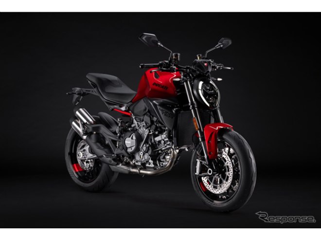 史上最軽量の175kg！ 新V2エンジン搭載のドゥカティ『モンスター』発表