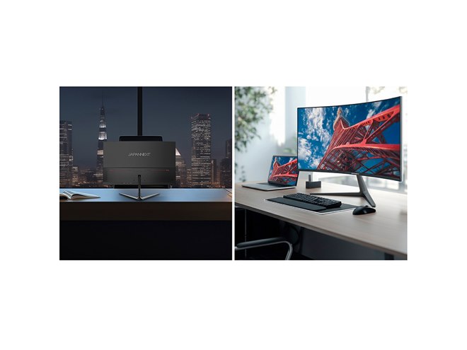 JAPANNEXT、湾曲VAパネルを採用した1万円台の23.6型フルHDディスプレイ