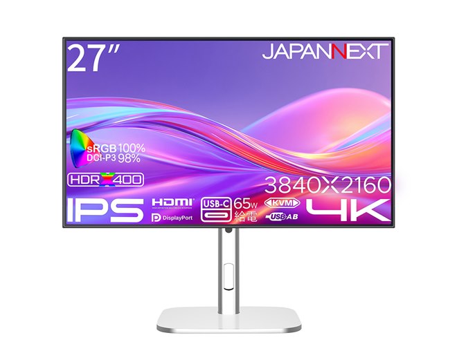 7MHzCWQRPキット/ブースタ/液晶 JAPANNEXT（ジャパンネクスト） JAPANNEXT 27インチ IPSパネル搭載 4K