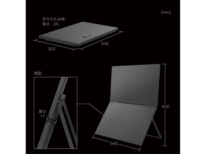 サンコー、2560×1440ドットの23.8型×2画面を採用したデュアルモニター