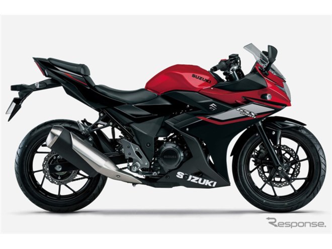 スズキの人気スポーツバイク『GSX250R』がカラー変更、“赤メタ”に注目