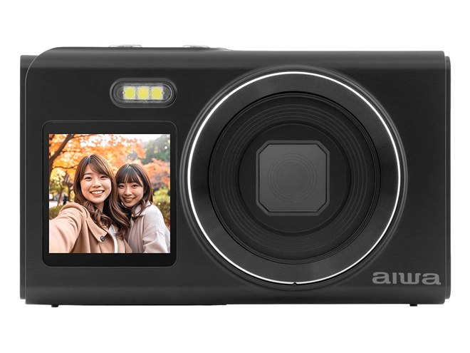 10,800円、自撮りに便利な1.5型フロント液晶を搭載したコンデジ「aiwa