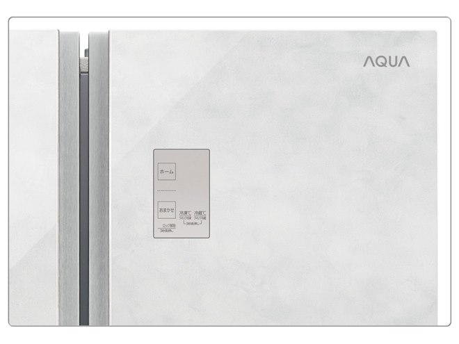 AQUA、475Lの大理石調デザインのパノラマオープン2ドア式冷蔵庫「AQR