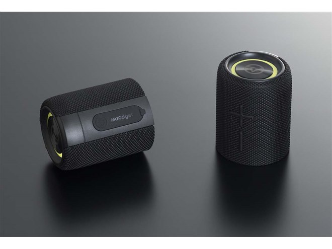 シンシア、2台に分離して壁面設置も可能な磁石搭載Bluetoothステレオ
