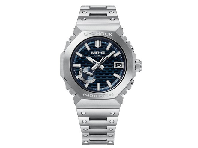 カシオ、G-SHOCK最上位「MR-G」から青の伝統色「縹色」をあしらった