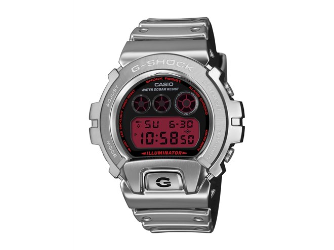 カシオ、ステンレスベゼルとレッド液晶を採用したG-SHOCK「FINE