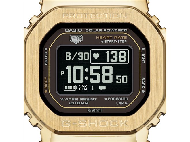 カシオ、G-SQUADからステンレスベゼル採用の心拍計搭載モデル「GM