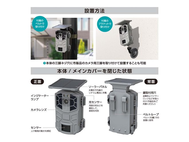トレイルカメラ オリーブグリーン 32GB付き オーム電機 電池式トレイルカメラ 300万画素 OSE－PM1 09