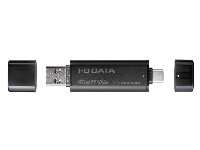 アイ・オー、USBとUSB Type-Cに両対応したスティックSSD「SSPQ-USC」に