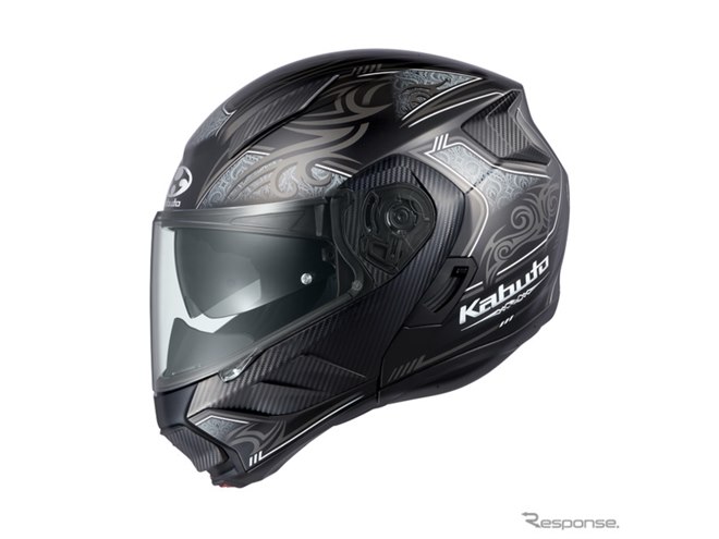 オージーケーカブトのシステムヘルメット『RYUKI』、トライバル模様の