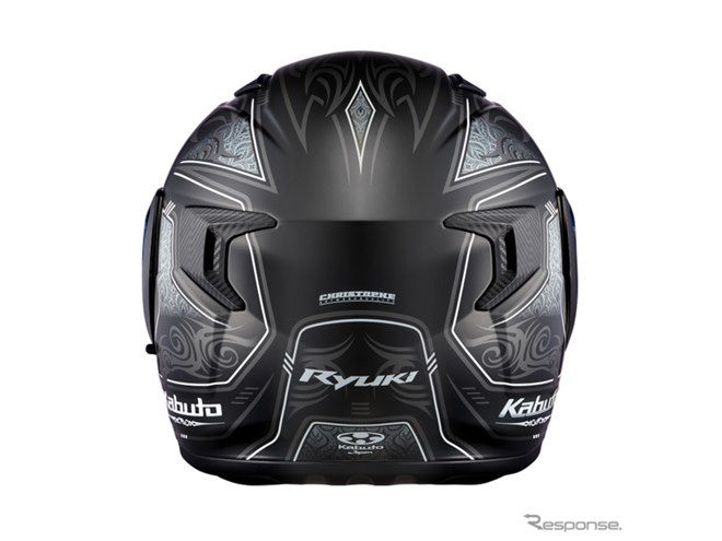 オージーケーカブトのシステムヘルメット『RYUKI』、トライバル模様の