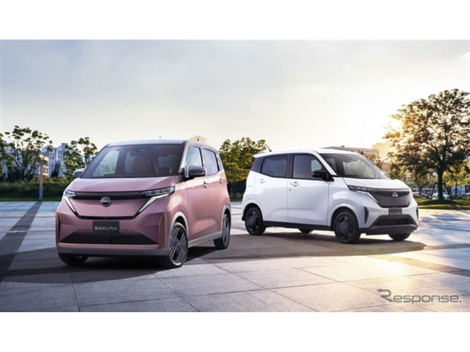 日産の軽EV『サクラ』がマイナーチェンジ、新色「水面乃桜」追加し今夏