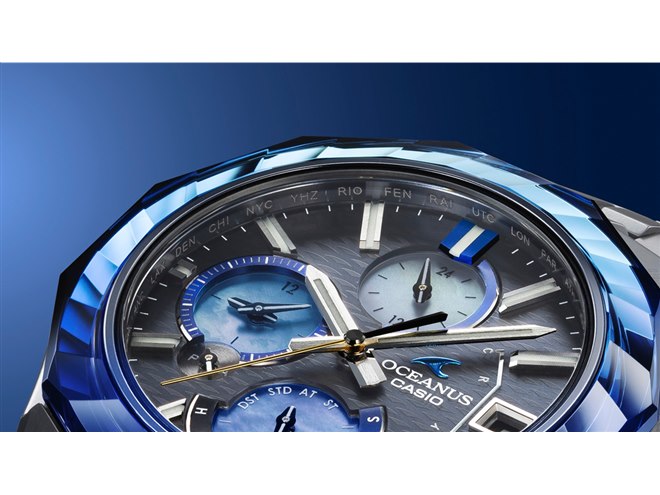 カシオ、伝統的な阿波藍で大海の色彩を表現した「OCEANUS」限定モデル3