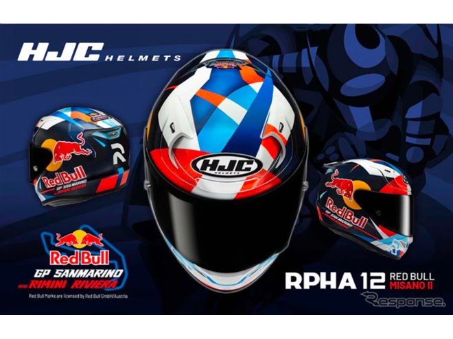 MotoGPのエネルギーをグラフィックで表現、HJCヘルメット『RPHA 12