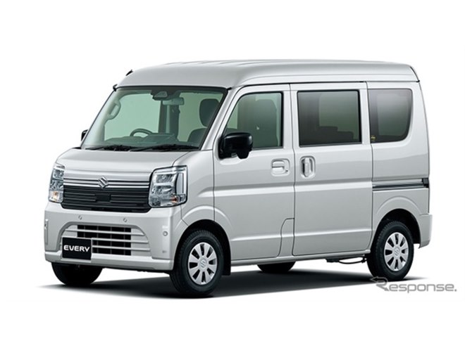 スズキ「エブリイ」「エブリイワゴン」改良新型、フロントデザイン刷新
