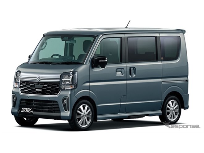 スズキ「エブリイ」「エブリイワゴン」改良新型、フロントデザイン刷新