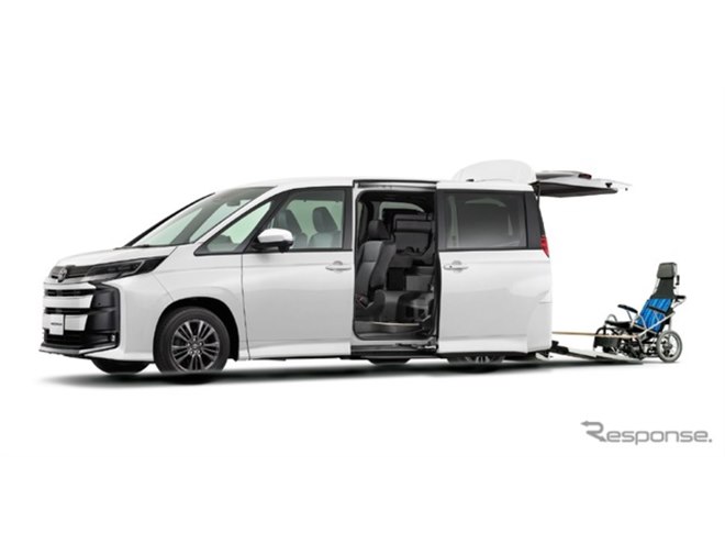トヨタ ノア/ヴォクシー、ウェルキャブが改良…ワンタッチ式車いす固定