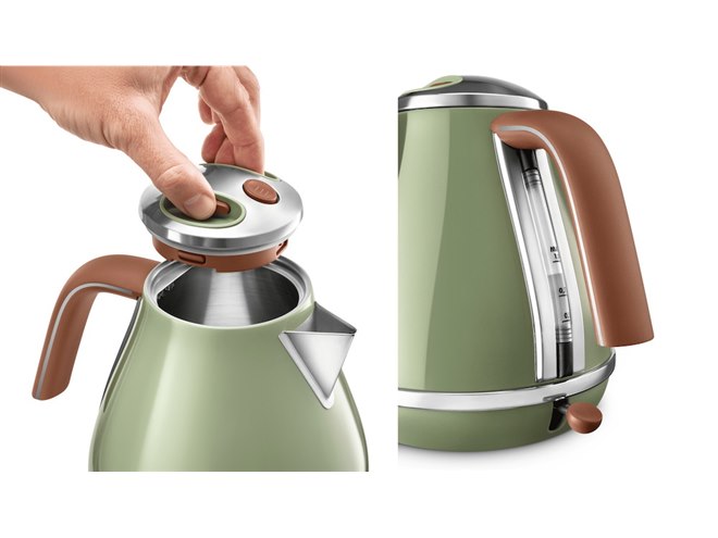 デロンギ、温度調節機能やレトロデザインなどを採用した0.8L/1.0Lの