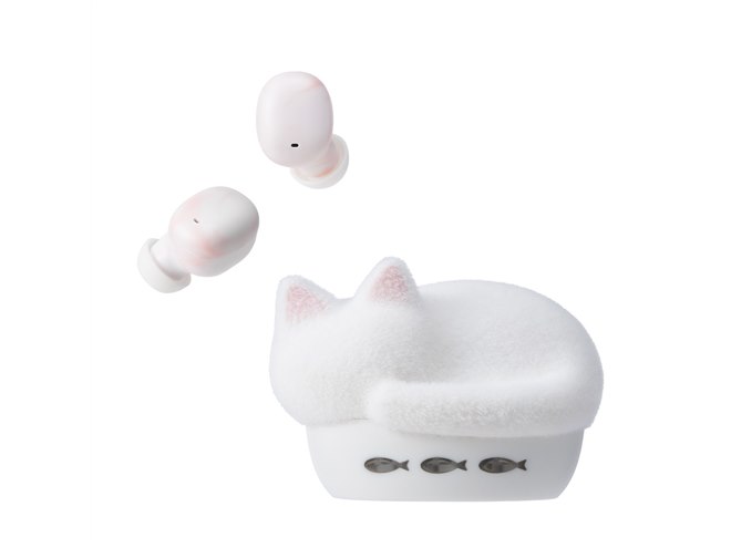 ラディウス、猫モチーフの完全ワイヤレスイヤホン「NEKO true wireless