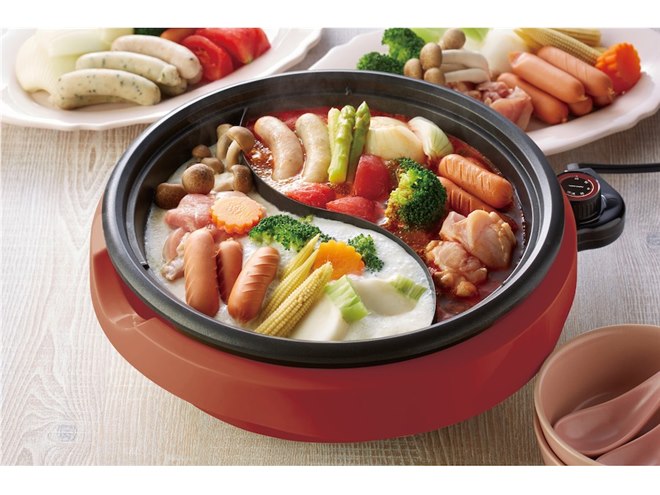 アピックス、自宅で手軽に本格的な火鍋を楽しめる電気二食鍋「熊猫麻辣