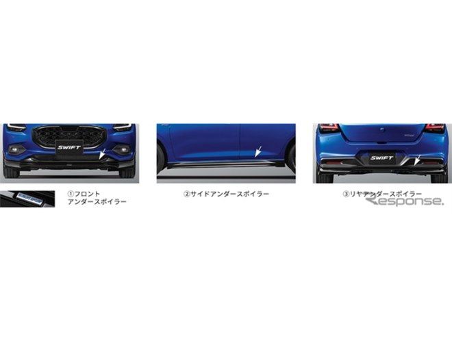 【新品未使用】SWIFT Sport専用サイドアンダースポイラー　左右セット スズキ『スイフト』、AWIN製「SUZUKI SPORTボディキット」発売…前後
