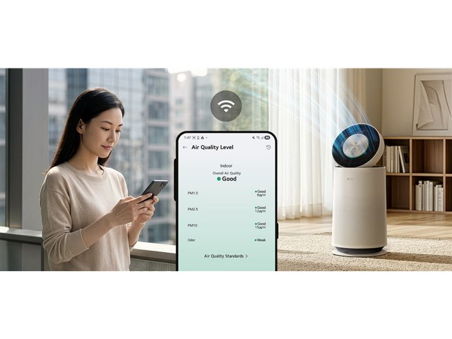 LG、ペット向けサーキュレーター搭載空気清浄機「LG PuriCare Pet Gen3