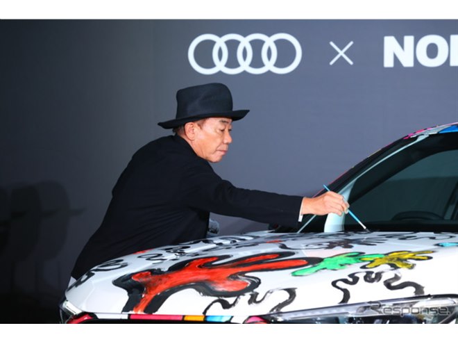 アウディ『Q5』新型、木梨憲武氏が1台限りのアートカー制作…全国巡回