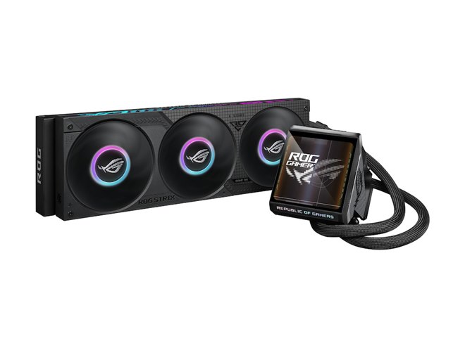 ASUS、5.08型液晶を搭載したCPU用水冷クーラー「ROG STRIX LC IV 360