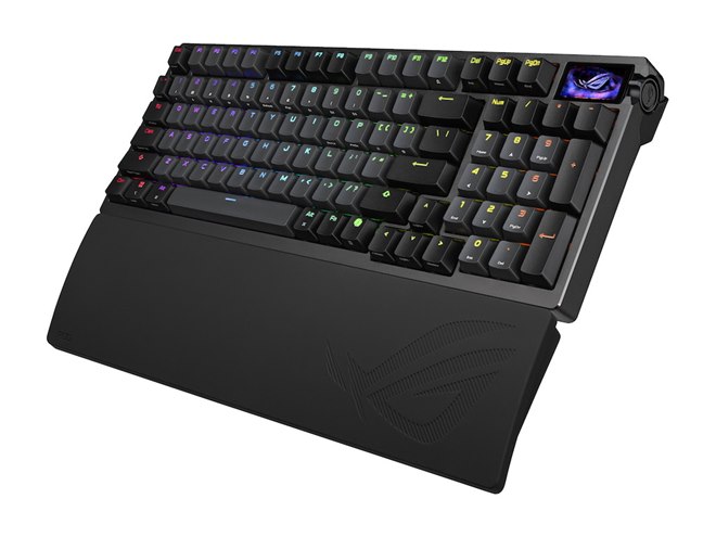 ASUS、ゲーミングキーボード「ROG Azoth 96 HE Lite」にブラックモデル