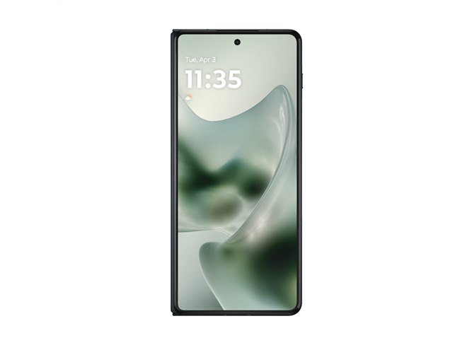 Motorola 折りたたみ式携帯電話 シルバー 702MO モトローラ、約8.1型2Kメイン画面を備えた初の横折りフラッグシップス