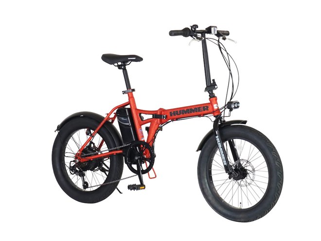 HUMMER、無骨なリンクル塗装を施した20インチ電動アシスト折りたたみ