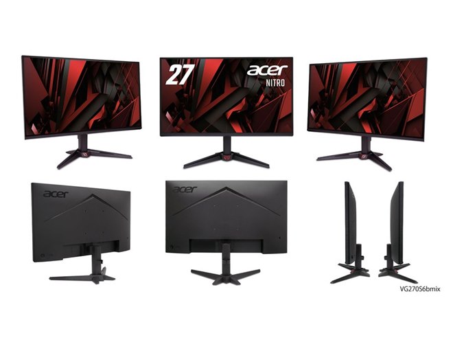 エイサー、180Hz/260Hzに対応した「Nitro」ゲーミングモニター4機種