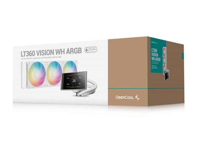 DeepCool、4.5型液晶を搭載した水冷CPUクーラーのホワイトモデル