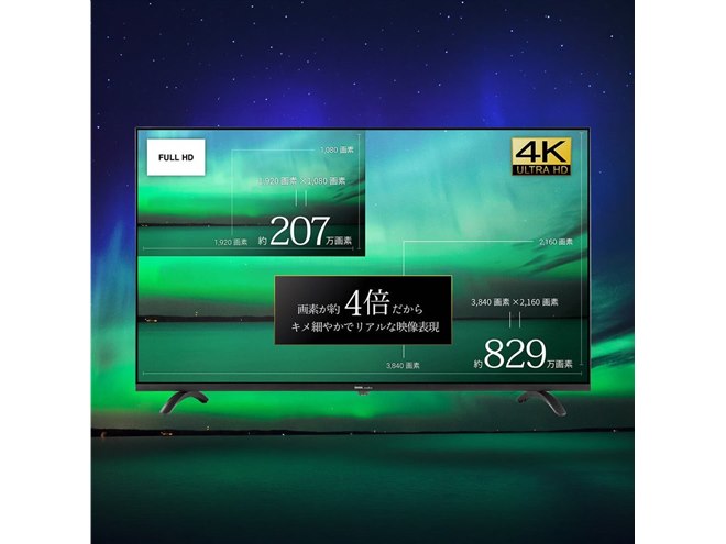 DMM、ナローベゼル＆高コントラストVAパネル採用の43型4Kディスプレイ
