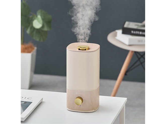 ライフオンプロダクツ、上部給水に対応した超音波式コンパクト加湿器