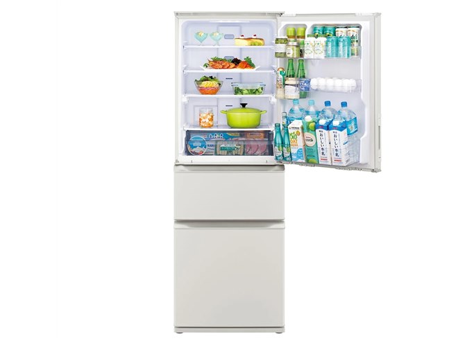 シャープ、キッチンにスッキリ設置できる奥行き薄型65cmの3ドア冷蔵庫