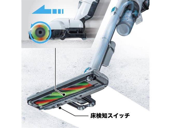 マキタ、電動回転ブラシを搭載したコードレス式充電式クリーナー