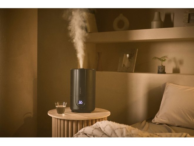 アイビビッド、ハイブリッド式加湿器「LAViNO スチームノクターン