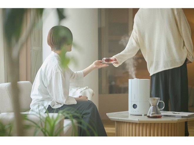 アイビビッド、ハイブリッド式加湿器「LAViNO スチームノクターン