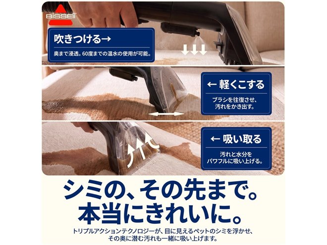 BISSELL、ペットと暮らす家庭のために設計されたコードレス・リンサー