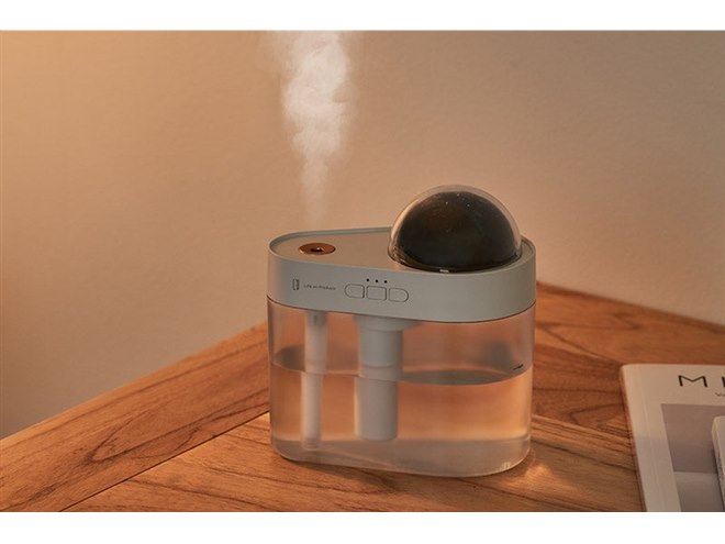 加湿器 ライフオンプロダクツ、部屋でプラネタリウム気分が味わえる小型加湿器