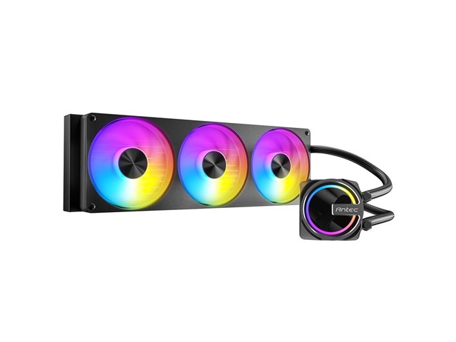 Antec、高い冷却性能とサイバー感溢れるRGBライティングを実現した水冷