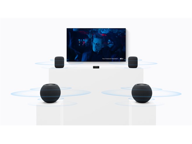 アップル「HomePod mini 2」発表、新型Apple TV 4Kと連携する4