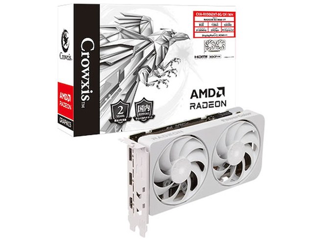 Crowxisブランドから「AMD Radeon RX 9000シリーズ」搭載グラフィック