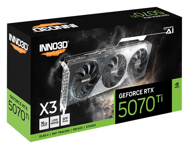 INNO3D、リファレンスクロックの「GeForce RTX 5070 Ti」を搭載した