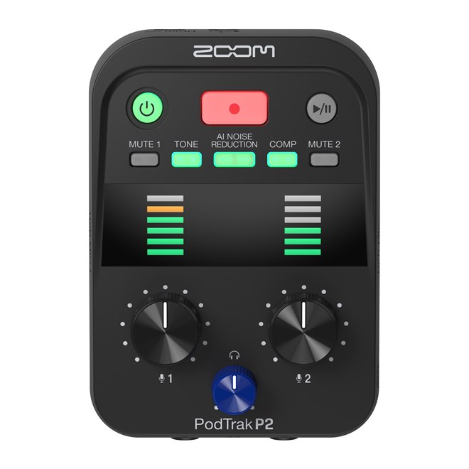 ZOOM、ポッドキャスト収録向けUSBマイク用レコーダー「PodTrak