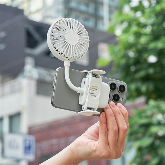 ライフオンプロダクツ、クリップでスマホにも固定できる