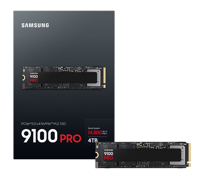 サムスン、PCIe 5.0 x4対応で最大14800MB/sのM.2 NVMe SSD「9100