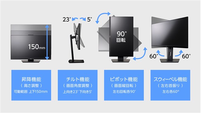 iiyama、ピボット機能を備えた23.8型WQHDディスプレイ「ProLite