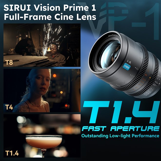 SIRUI、マルチマウントに対応した24mm広角レンズ「SIRUI VP-1 24mm T1